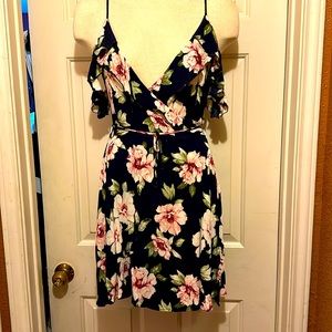 Francesca’s Blue Rain Navy Floral Dress
